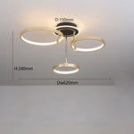 Plafonnier Led Design Anneaux Xina Luminaire Chambre