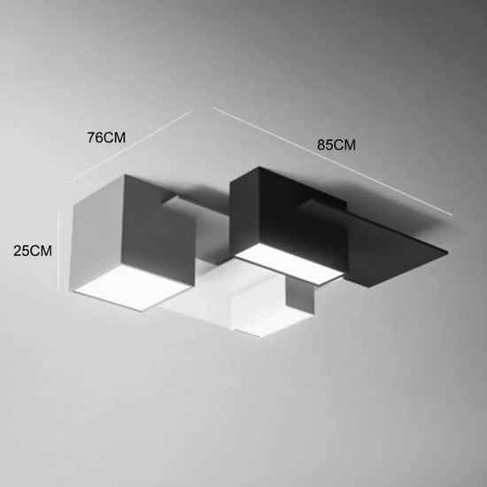 Plafonnier Led Géométrique Moderne Bicolore A Luminaire Chambre