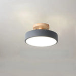 Plafonnier led rond bois