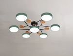 Plafonnier led rond bois