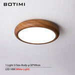 Plafonnier Led Rond Bois Moderne S / Froide Luminaire Chambre
