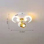 Plafonnier Led Rond Design Métal Blanc - A D25Cm 8W / Chaude Luminaire Chambre