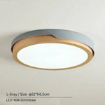 Plafonnier Nordic Led En Bois Et Métal Gris - L Dimmable Luminaire Chambre