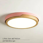 Plafonnier Nordic Led En Bois Et Métal Rose - L Froide Luminaire Chambre