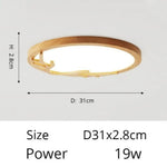 Plafonnier Scandinave Design Benilde B - Wooden 31Cm / Chaude Luminaire Chambre