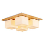Suspension Bois Design Rectangles Lumineux Luminaire Chambre
