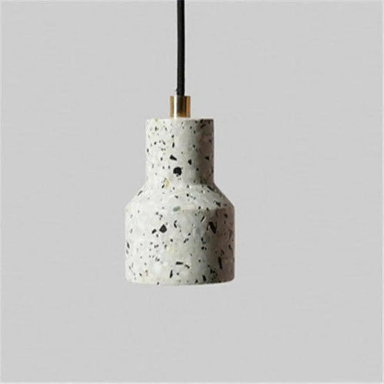 Suspension Ciment Terrazzo Coloré Blanc / Froide Luminaire Chambre