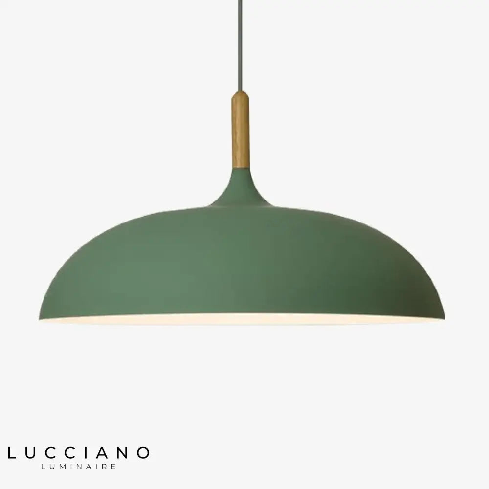 Suspension Colorée Aluminium Et Bois Luminaire En
