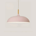 Suspension Colorée En Aluminium Et Bois Rose / 35Cm Luminaire