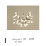 Suspension Design Moderne LED Arbre Doré