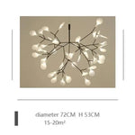 Suspension Design Moderne LED Arbre Doré