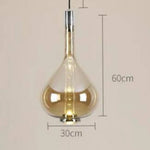 Suspension Design Verre Ou Chrome Ambre Luminaire Chambre