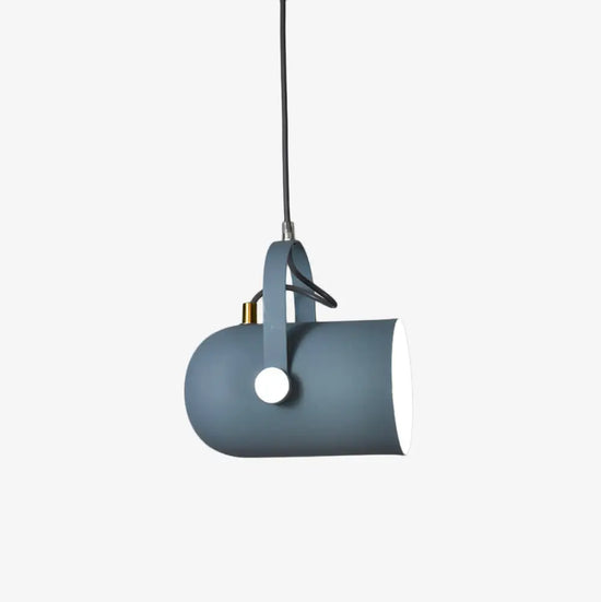 Suspension En Aluminium Colorée Bleu Luminaire Chambre
