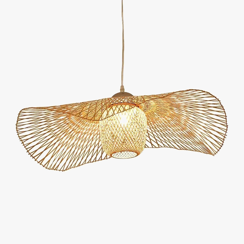 Lampada a sospensione in bambù elegante per ristorante