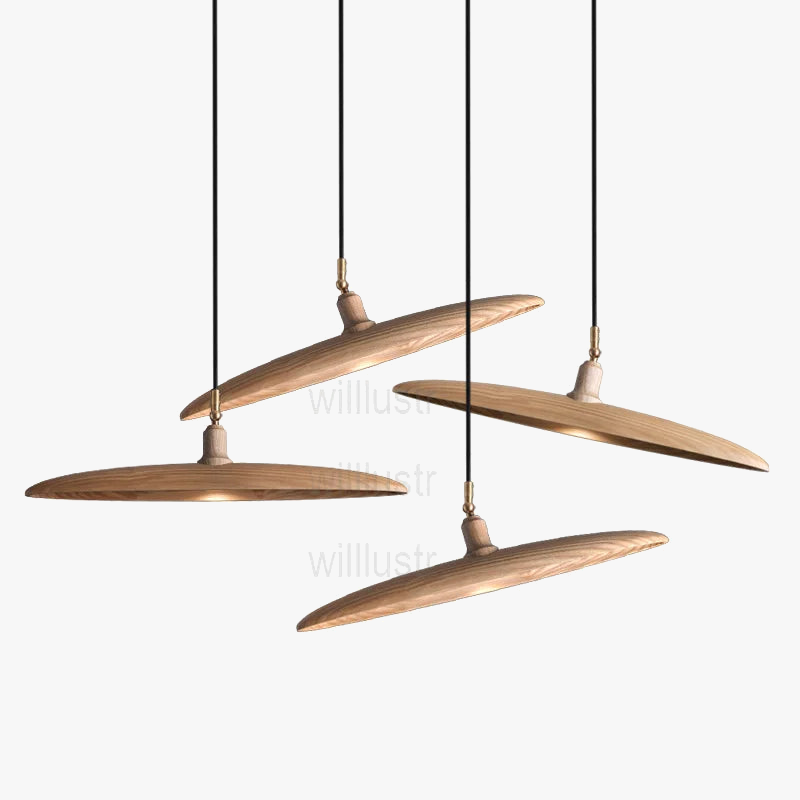 Sospensione in legno lampada a sospensione in legno design minimalista lampadario da soffitto sospeso sala da pranzo ristorante hotel