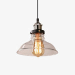 Suspension En Verre Vintage Rétro Campagne Transparent Luminaire Chambre