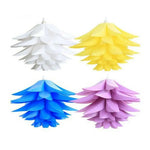 Suspension Fleur Pétales Blancs Puzzle Luminaire Chambre