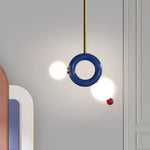 Suspension Ginna Métal Et Boules Colorées Luminaire Chambre