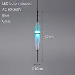 Suspension Goutte Bleue En Verre Moderne D / Bleu Fédération De Russie Luminaire Chambre