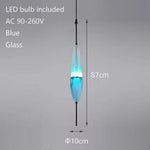 Suspension Goutte Bleue En Verre Moderne F / Bleu Fédération De Russie Luminaire Chambre