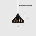Suspension Industrielle Monroe Créative Abat-Jour Noir Luminaire Chambre