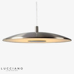 Suspension Led Avec Abat-Jour Métal Arrondi A / 24W M Luminaire Chambre