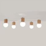 Suspension Led Bois Métal Multi-Lampes Luminaire Chambre