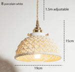 Suspension Led Céramique Colorée Festival Blanc / B Luminaire Chambre