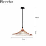 Suspension Led Chapeau Coloré Large Luminaire Chambre