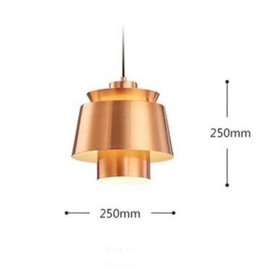 Suspension Led Colorée En Métal Cuivre Luminaire Chambre