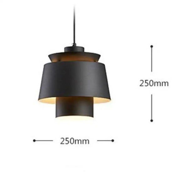 Suspension Led Colorée En Métal Noir Luminaire Chambre