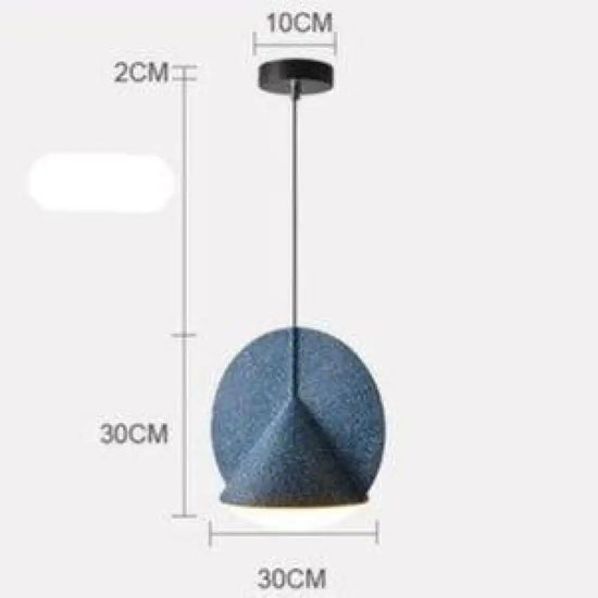 Suspension Led Cône Cercle Coloré Bleu Luminaire Chambre