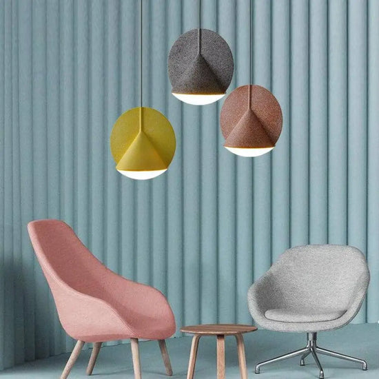 Suspension Led Cône Cercle Coloré Luminaire Chambre