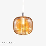 Suspension Led Cristal Coloré Lua D11Cm Cognac / Chaude Luminaire Chambre