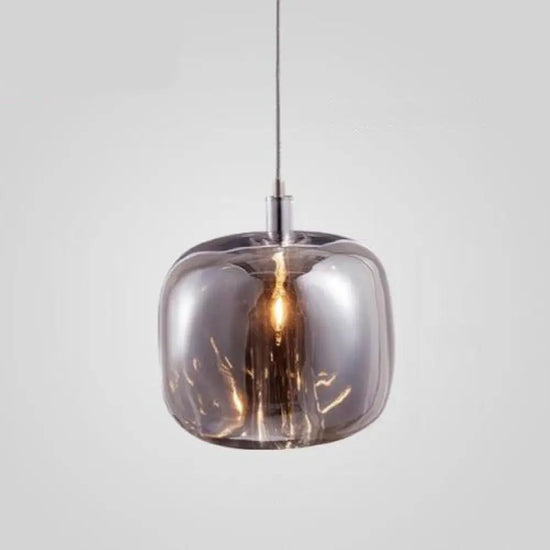 Suspension Led Cristal Coloré Lua D11Cm - Gris Fumé / Chaude Luminaire Chambre