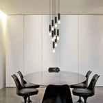 Suspension Led Cylindrique Métal Et Verre Luminaire Chambre