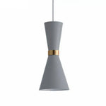Suspension Led Design Aluminium Funnel Gris Luminaire Chambre