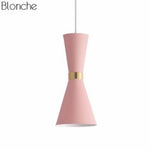 Suspension Led Design Aluminium Funnel Rose Luminaire Chambre