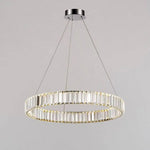 Suspension Led Dorée Cercle Verre Luxury Luminaire Chambre