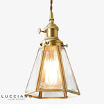Suspension Led Dorée Vintage Cage Verre Luminaire Doré