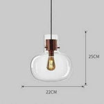 Suspension Led En Verre Coloré Transparent / 25 X 27 5Cm Luminaire Chambre