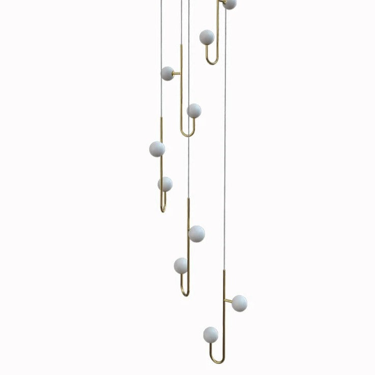 Sospensione LED per scala a chiocciola plafoniera lampadario moderno di lusso