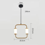 Suspension Led Géométrique Nyla Dorée Luminaire Chambre