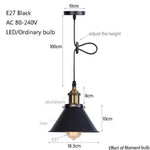 Suspension Led Industrielle Métal Coloré Luminaire Chambre
