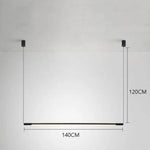 Suspension Led Loft Tube Noir Luminaire Chambre