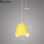 Suspension Led Macaron Œuf Ouvert Jaune Luminaire Chambre