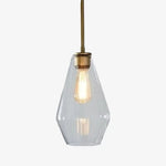 Suspension Led Métal Et Verre Multi-Formes B Transparent Luminaire Doré
