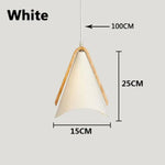 Suspension Led Moderne Bois Et Métal Blanc / Froide Luminaire Chambre