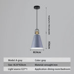 Suspension Led Nordique Métal Haston A - Gris / Chaude Luminaire Chambre