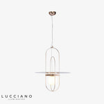 Suspension Led Post-Moderne Zane Verre A Luminaire Chambre
